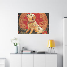 Load image into Gallery viewer, Lunar Year of the Dog Art Canvas - Stretched Wall Decor for Dog Lovers