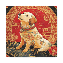 Load image into Gallery viewer, Lunar Year of the Dog Art Canvas - Stretched Wall Decor for Dog Lovers