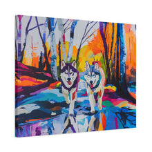 Load image into Gallery viewer, Husky Canvas Art