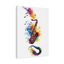 Load image into Gallery viewer, Vibrant Saxophone Art Canvas Print - Colorful Wall Decor