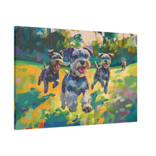 Load image into Gallery viewer, Vibrant Schnauzer Dogs Canvas Wall Art