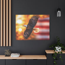 Load image into Gallery viewer, Eagle in Flight Canvas Art - 12x12 Stretched Wall Decor