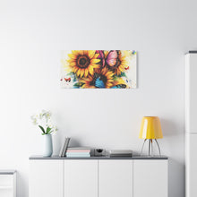Load image into Gallery viewer, Vibrant Floral Canvas Wall Art, Butterfly Decor