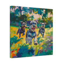 Load image into Gallery viewer, Vibrant Schnauzer Dogs Canvas Wall Art
