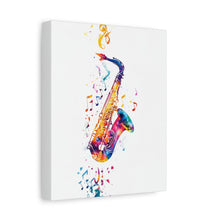 Load image into Gallery viewer, Vibrant Saxophone Canvas Wall Art - Perfect for Music Lovers