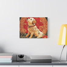 Load image into Gallery viewer, Lunar Year of the Dog Art Canvas - Stretched Wall Decor for Dog Lovers