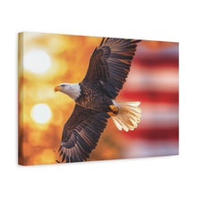 Load image into Gallery viewer, Eagle in Flight Canvas Art - 12x12 Stretched Wall Decor