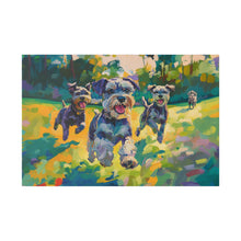 Load image into Gallery viewer, Vibrant Schnauzer Dogs Canvas Wall Art