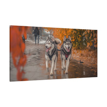 Load image into Gallery viewer, Husky Wall Art Canvas - Autumn Vibes Home Decor