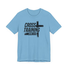 Load image into Gallery viewer, Faith Inspired Unisex Jersey Tee - 'Cross Training' with John 3:16