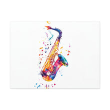 Load image into Gallery viewer, Vibrant Saxophone Canvas Wall Art - Perfect for Music Lovers