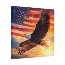 Load image into Gallery viewer, Patriotic Eagle Canvas Wall Art - 1.25" Stretched Frame