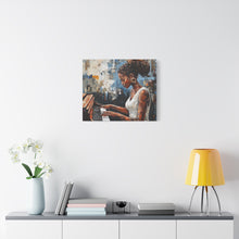 Load image into Gallery viewer, Piano Woman Canvas Art, Stylish Modern Decor, Gift for Music Lovers, Home Wall Art, Unique Artistic Playroom Decor