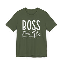 Load image into Gallery viewer, Boss Mode Unisex Jersey Tee - Motivational Short Sleeve Shirt for Entrepreneurs