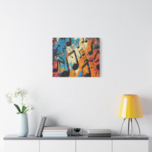 Load image into Gallery viewer, Vibrant Music Note Canvas Art - Colorful Stretched Wall Decor