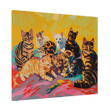 Load image into Gallery viewer, Colorful Cat Canvas Art - Vibrant Cat Portraits for Cat Lovers