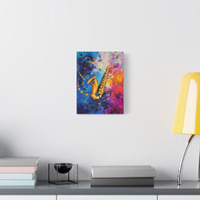 Load image into Gallery viewer, Colorful Saxophone Canvas Art - Vibrant Jazz Wall Decor