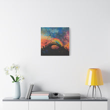 Load image into Gallery viewer, Vibrant Pet Lovers Canvas Art - Rainbow Bridge Design