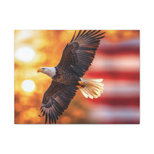 Load image into Gallery viewer, Eagle in Flight Canvas Art - 12x12 Stretched Wall Decor