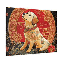 Load image into Gallery viewer, Lunar Year of the Dog Art Canvas - Stretched Wall Decor for Dog Lovers