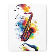 Load image into Gallery viewer, Vibrant Saxophone Art Canvas Print - Colorful Wall Decor