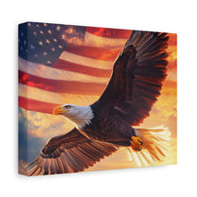 Load image into Gallery viewer, Patriotic Eagle Canvas Wall Art - 1.25" Stretched Frame