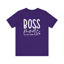 Load image into Gallery viewer, Boss Mode Unisex Jersey Tee - Motivational Short Sleeve Shirt for Entrepreneurs