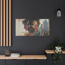 Load image into Gallery viewer, Urban Chic Canvas Art - Vibrant Female Portrait with Headphones
