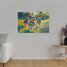Load image into Gallery viewer, Vibrant Schnauzer Dogs Canvas Wall Art