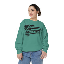 Load image into Gallery viewer, Veteran Flag Unisex Garment-Dyed Sweatshirt - Comfortable Tribute for Heroes