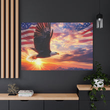 Load image into Gallery viewer, Eagle Sunset Canvas Wall Art - Patriotic Home Decor