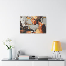 Load image into Gallery viewer, Piano Art Canvas Wall Decor, Inspirational Home Art, Music Lover Gift, Black Woman Artwork, Modern Art Print