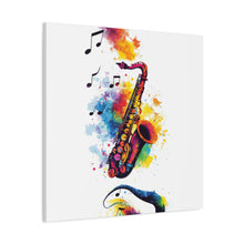Load image into Gallery viewer, Vibrant Saxophone Art Canvas Print - Colorful Wall Decor
