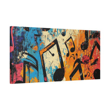 Load image into Gallery viewer, Vibrant Music Note Canvas Art - Colorful Stretched Wall Decor