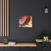Load image into Gallery viewer, Patriotic Eagle Canvas Wall Art - 1.25" Stretched Frame