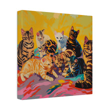 Load image into Gallery viewer, Colorful Cat Canvas Art - Vibrant Cat Portraits for Cat Lovers