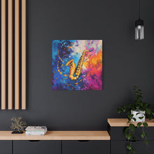 Load image into Gallery viewer, Colorful Saxophone Canvas Art - Vibrant Jazz Wall Decor
