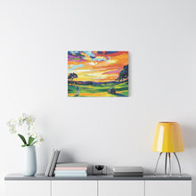 Load image into Gallery viewer, Vibrant Golf Sunset Canvas Art