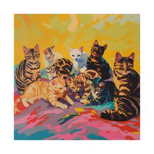 Load image into Gallery viewer, Colorful Cat Canvas Art - Vibrant Cat Portraits for Cat Lovers