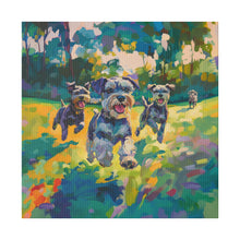 Load image into Gallery viewer, Vibrant Schnauzer Dogs Canvas Wall Art