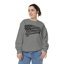 Load image into Gallery viewer, Veteran Flag Unisex Garment-Dyed Sweatshirt - Comfortable Tribute for Heroes