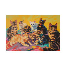 Load image into Gallery viewer, Colorful Cat Canvas Art - Vibrant Cat Portraits for Cat Lovers
