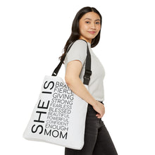 Load image into Gallery viewer, Adjustable Tote Bag (AOP) - She is