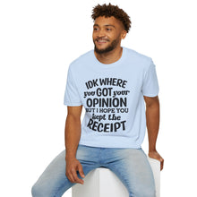 Load image into Gallery viewer, Opinion vs Receipt