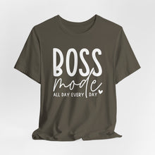Load image into Gallery viewer, Boss Mode Unisex Jersey Tee - Motivational Short Sleeve Shirt for Entrepreneurs