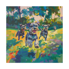 Load image into Gallery viewer, Vibrant Schnauzer Dogs Canvas Wall Art