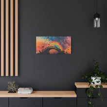 Load image into Gallery viewer, Vibrant Pet Lovers Canvas Art - Rainbow Bridge Design