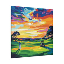 Load image into Gallery viewer, Vibrant Golf Sunset Canvas Art