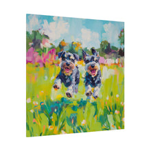Load image into Gallery viewer, Playful Schnauzer Dogs Canvas Art