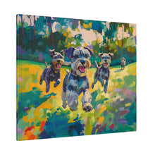 Load image into Gallery viewer, Vibrant Schnauzer Dogs Canvas Wall Art